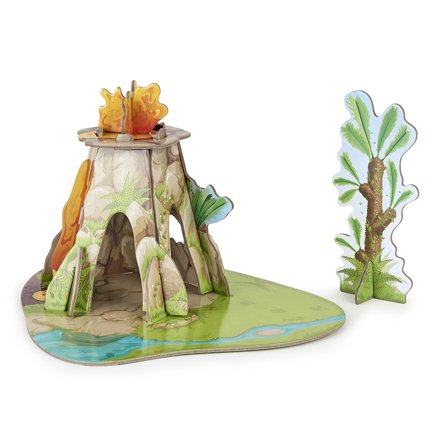 Mini Terre des dinosaures Papo en carton renforcé, Collection MINI PAPO, jouet éducatif idéal pour enfants