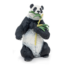 Panda avec bambou Papo en PVC, Collection Animaux sauvages, jouet éducatif idéal pour enfants et collectionneurs