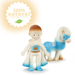 Coffret garçon 1er âge Papo, Figurines Léo & Bisou en caoutchouc, Collection PAPO BABY, jouet d’éveil 