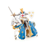 Saint Louis et son cheval Papo en PVC, Collection Personnage historiques, jouet éducatif idéal pour enfants et collectionneurs