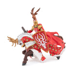 Cheval du Maître des armes cimier cerf Papo en PVC, Collection Médiéval, jouet éducatif idéal pour enfants et collectionneurs
