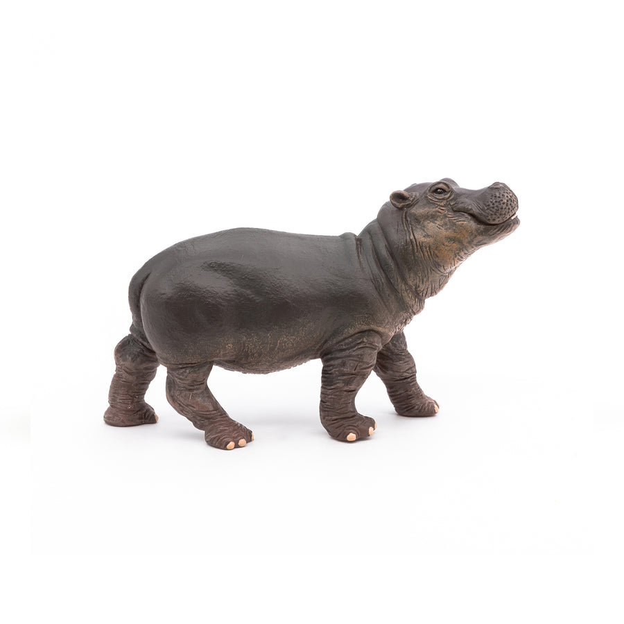 Figurine Bébé hippopotame  Papo en PVC, thème savane, Collection Animaux sauvages, jouet éducatif idéal pour enfants et collectionneurs