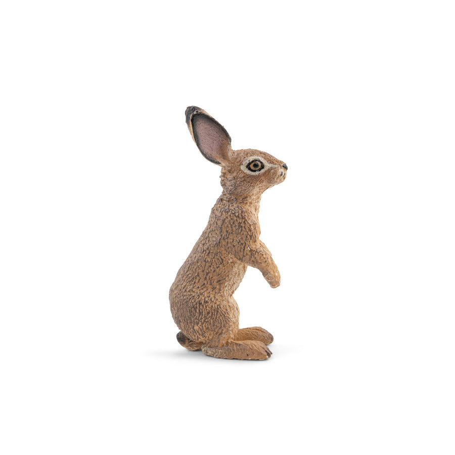 Figurine Lièvre debout Papo en PVC, thème forêt, Collection Animaux sauvages, jouet éducatif idéal pour enfants et collectionneurs