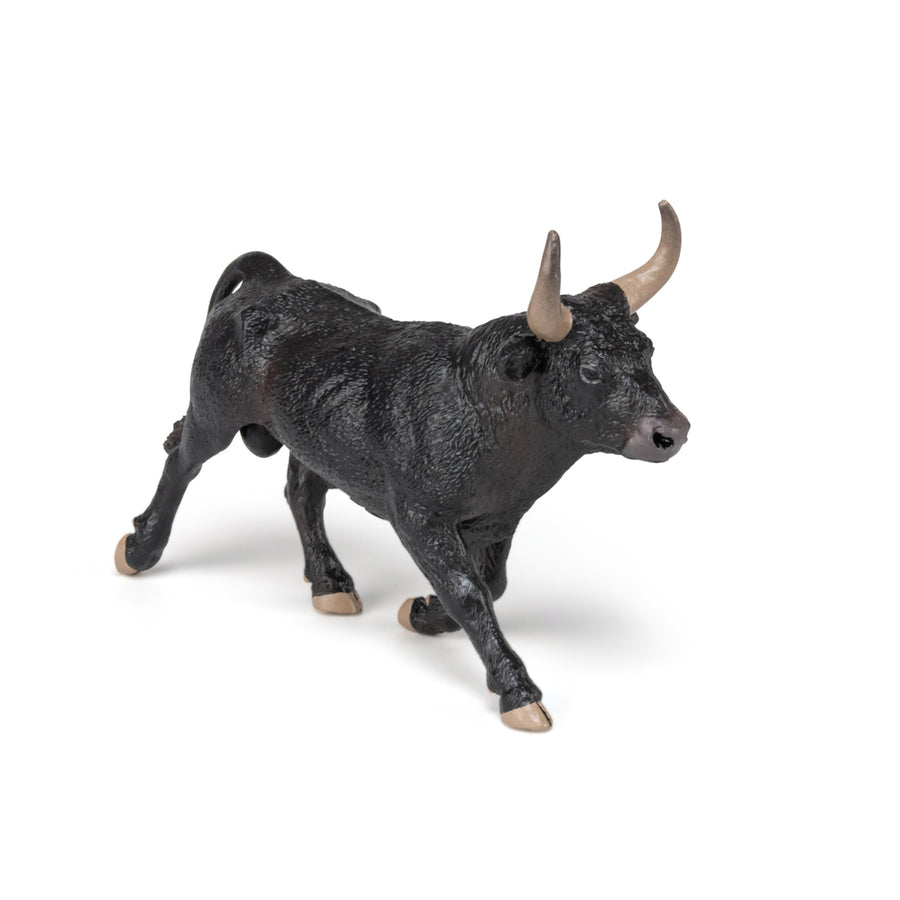 Figurine Taureau Camarguais Papo en PVC, Collection Vie à la ferme, jouet éducatif idéal pour enfants et collectionneurs