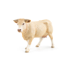 Blonde d'Aquitaine Papo en PVC, Collection Vie à la ferme, jouet éducatif idéal pour enfants et collectionneurs