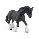 Etalon shire noir Papo en PVC, Collection chevaux, jouet éducatif idéal pour enfants et collectionneurs