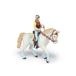 Figurine Cheval de la cavalière fashion bleue Papo en PVC, Collection chevaux, jouet éducatif idéal pour enfants et collectionneurs