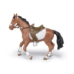 Figurine Cheval de la cavalière fashion hiver Papo en PVC, Collection chevaux, jouet éducatif idéal pour enfants et collectionneurs