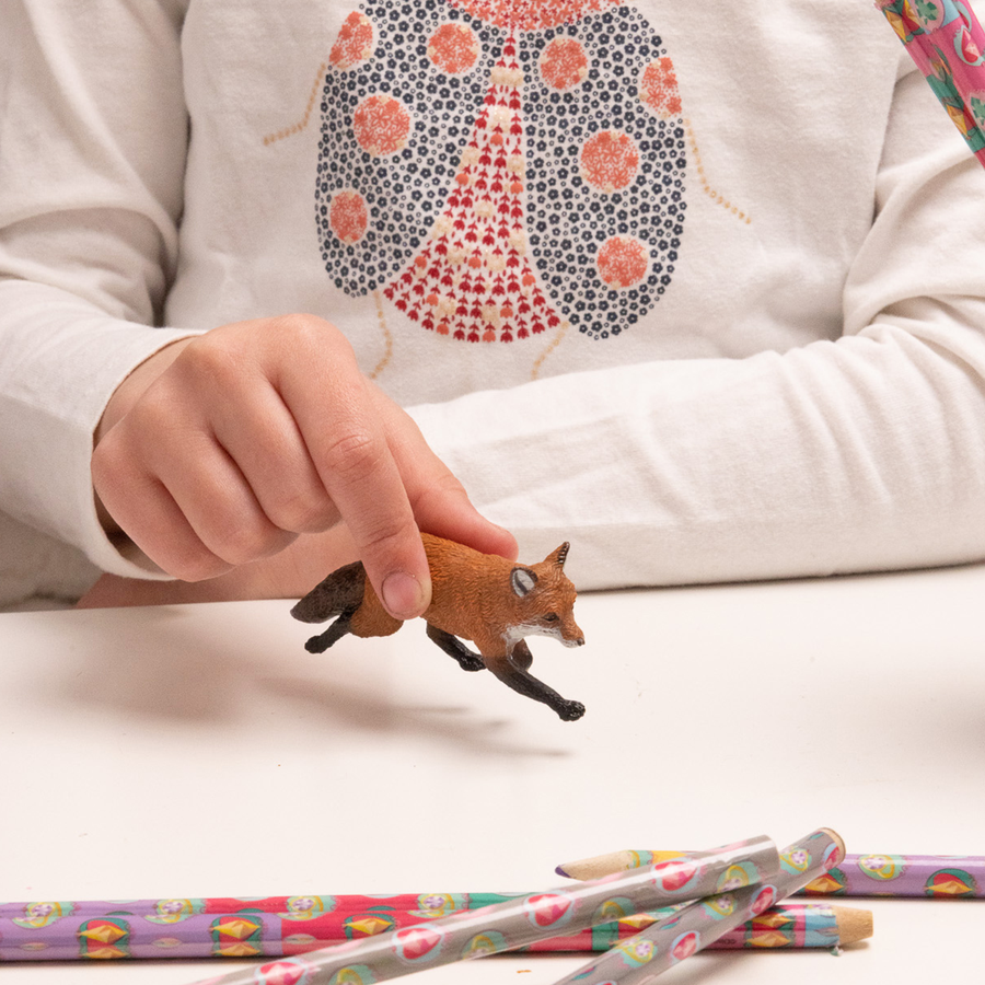 Figurine Renard Papo en PVC, thème forêt, Collection Animaux sauvages, jouet éducatif idéal pour enfants et collectionneurs