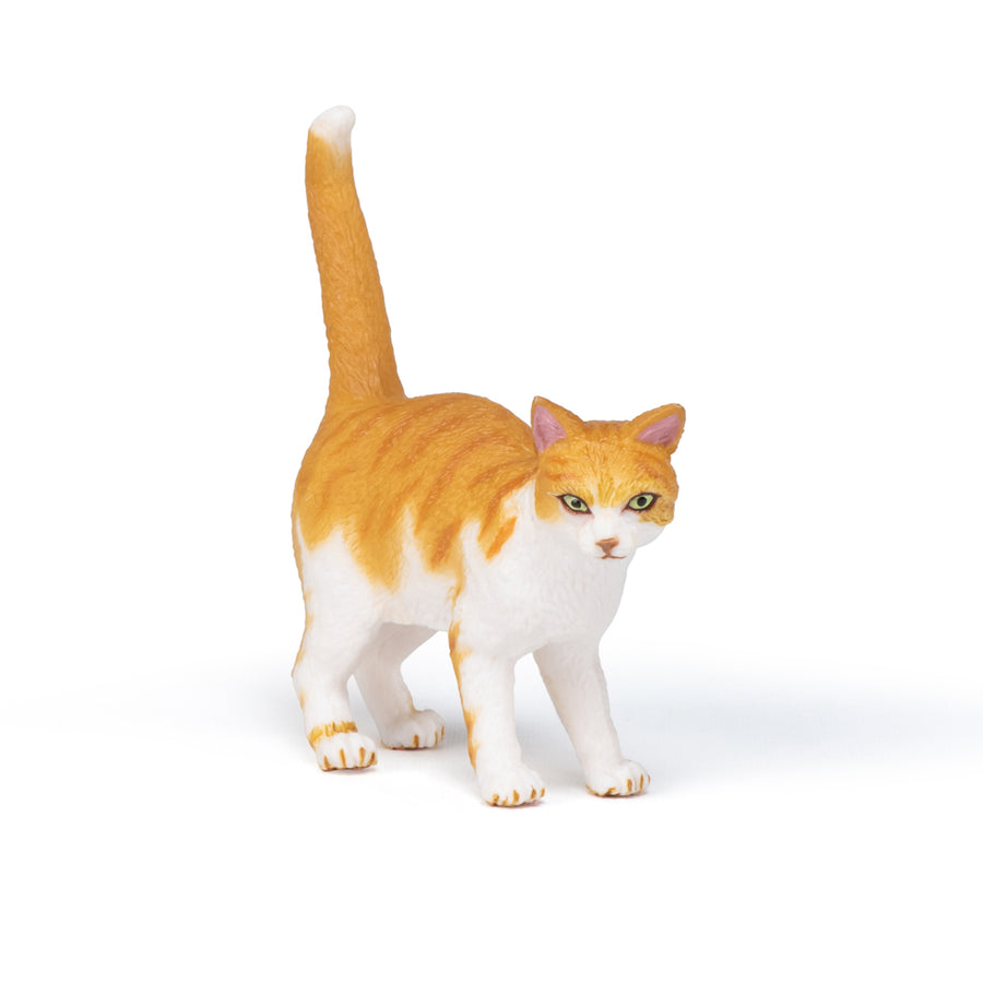 Figurine Chat roux Papo en PVC, Collection chiens et chats, jouet éducatif idéal pour enfants et collectionneurs