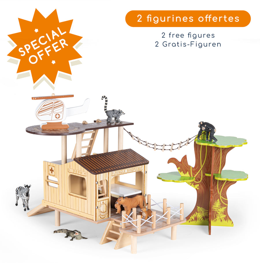 Das Buschkrankenhaus + 2 Gratis-Figuren